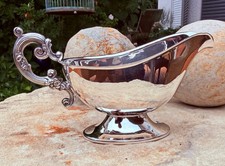 Sauciere &ndash; 835er Silber Handarbeit, 258,3 g - BWKS - Neo-Rokoko