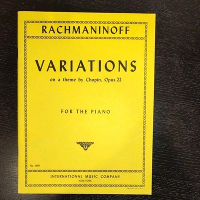 Rachmaninoff - Variations on a Theme by Chopin op.22 piano, Klaviernoten