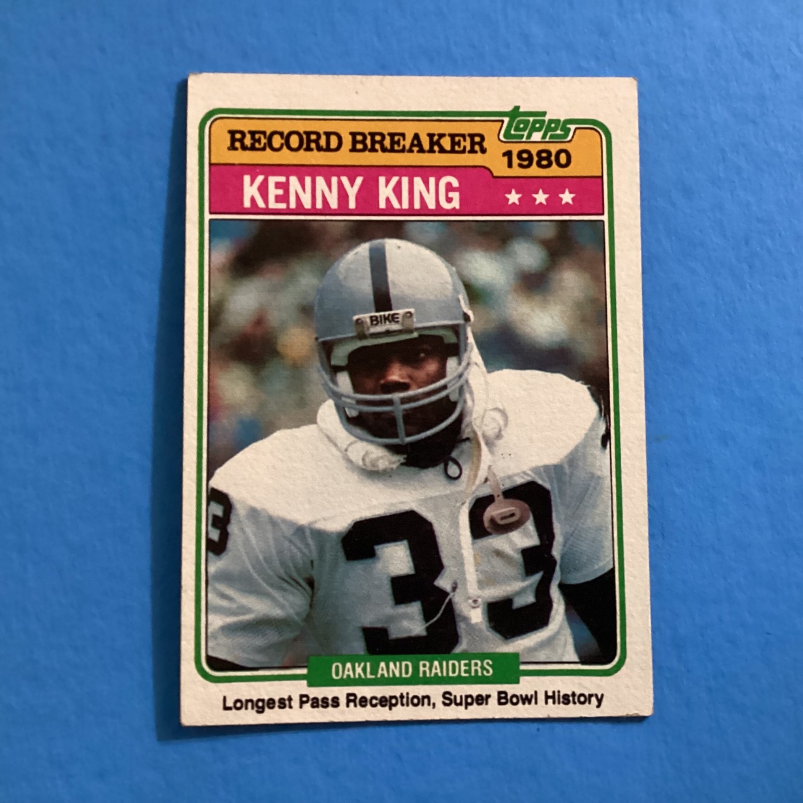 1981 Topps 1980 Record Breaker Kenny King #333