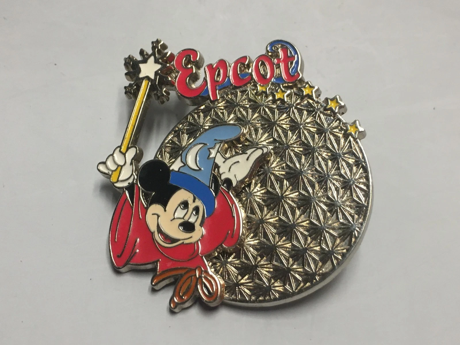 Disney World Epcot Spaceship Earth w/Sorcerer Mickey Mouse Trading Pin WDW
