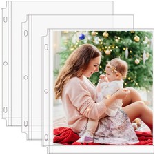 MaxGear 30 Pack 8x10 Photo Sleeves for 3 Ring Binder 8" x 10"-1 pocket, Clear