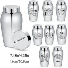 19 10.8Cm 316L Stainless Steel Small Cremation Urn for Ashes Keepsake Urn