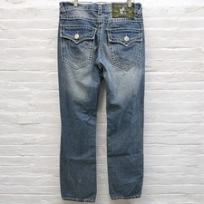 True Religion Ricky Super T Jean Flap Pocket Thick Stitch VTG Men’s Size 34x34