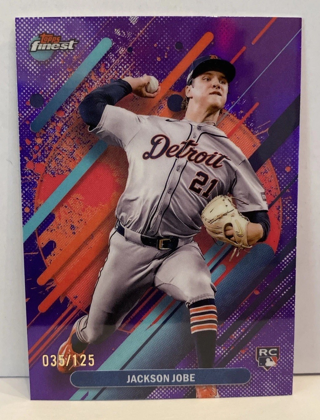 Jackson Jobe - 2025 Topps Finest - RC Purple Refractor /125 Rare #251
