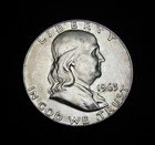 1963 D Silver Uncirculated UNITED STATES  Franklin Half Dollar  LOOK