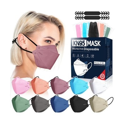 FENFEN KN95 Face Masks Disposable Adults - 50 Pack 5 Layer Prot... USA FAST SHIP