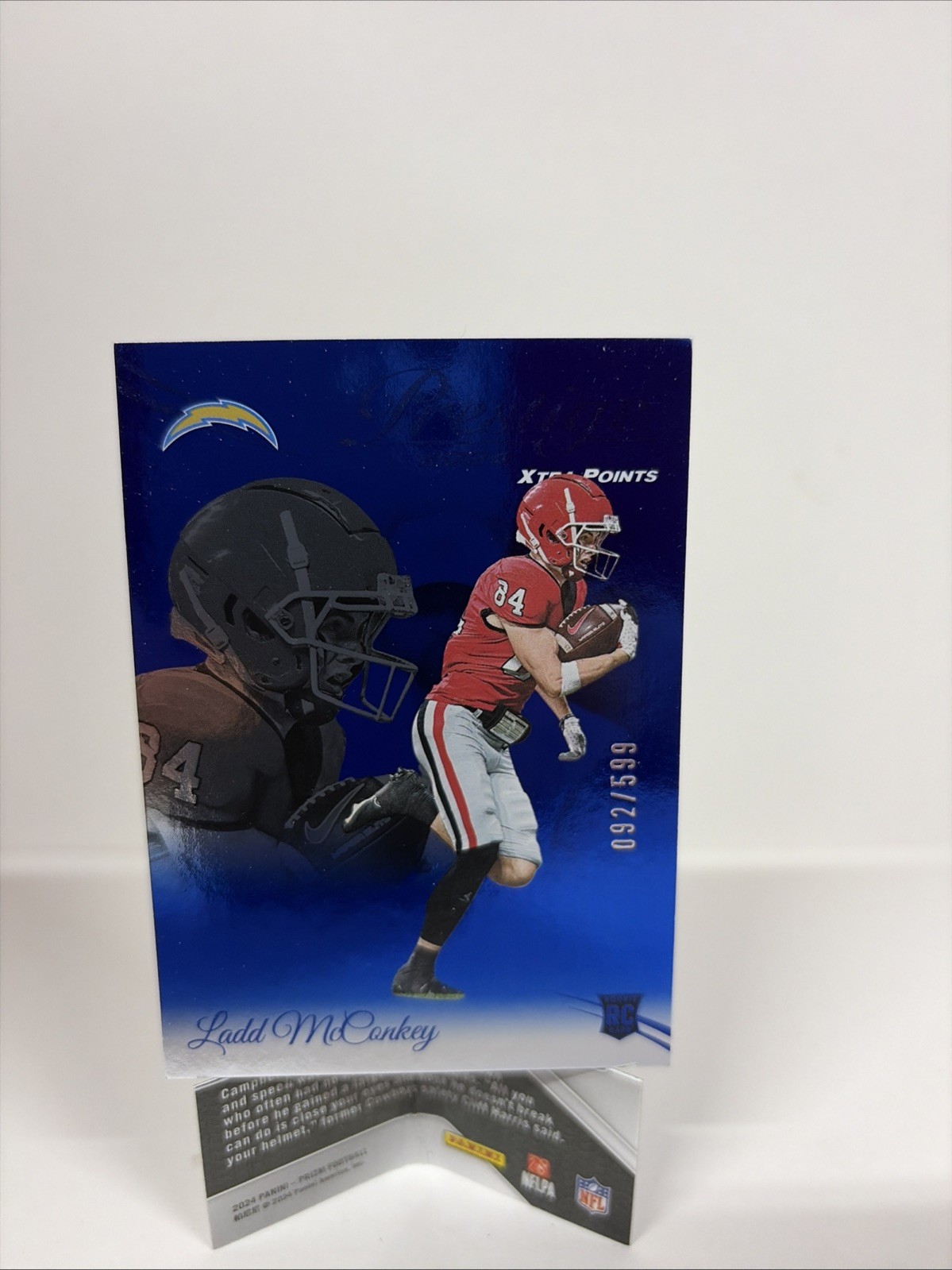 2024 Panini Prestige - Rookies Ladd McConkey #331 Xtra Points Blue /599 (RC)