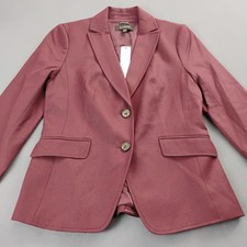 Talbots ITALIAN FLANNEL Blazer Women's Size 2 Burgundy Strech NWT  199.00