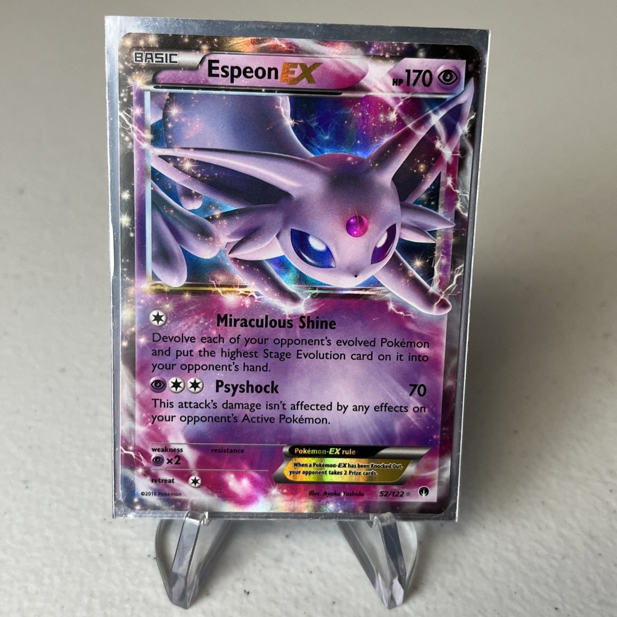 Espeon EX 52/122 XY Breakpoint Ultra Rare Holo Pokemon Card