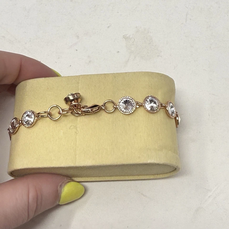 Pulsera Tenis Ted Baker Diamantes de Imitación Redonda Oro Rosa Foto 4 de 4