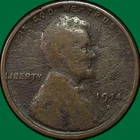 1914-D Lincoln Wheat Cent Fine F Coin, Corrosion #39922