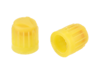 Set: 2X Ventilkappe Mit Dichtring, Gelb