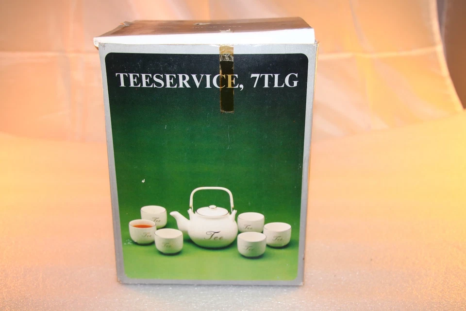 Teeservice 7 teilig mit Goldrand neu OVP - Bild 2 von 4