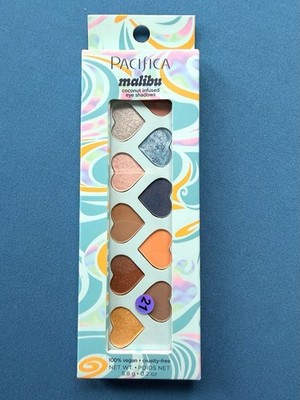 Pacifica Malibu Coconut Infused Eyeshadow Palette 10 Colors New, Unused