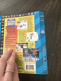 Sega CD Back Cover Art ESPN National Hockey Night Water Damage