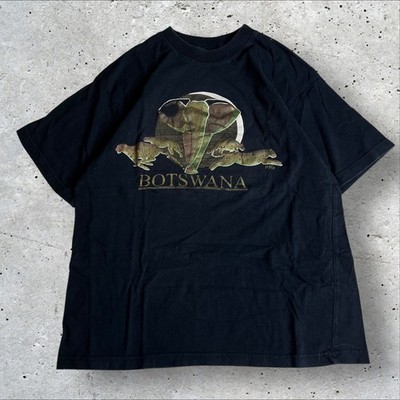 Y2K It's Africa BOTSWANA Elephant Wildlife T Shirt Size L