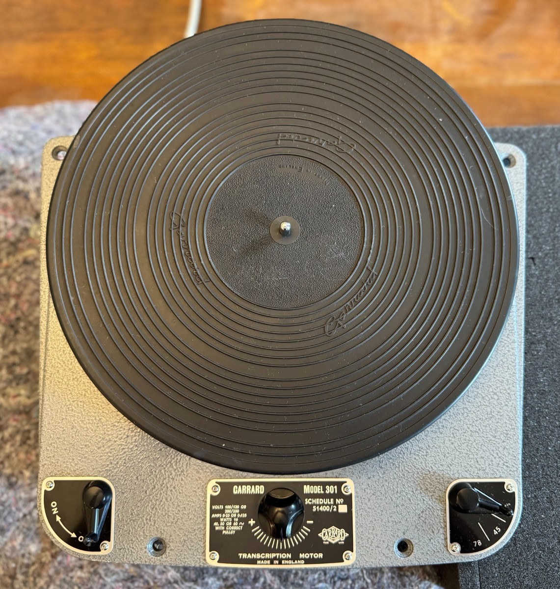 Vintage Garrard 301 Turntable | Hammertone finish | Rebuilt