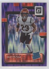2022 Panini Donruss Optic Rated Rookie Purple Shock Prizm Daxton Hill #257 0fp5