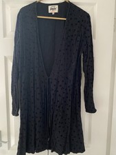 Superdry Wrap Dress Black pattern Size Medium size 12-14 Ladies Long Sleeve
