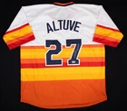 Jose Altuve Signed Houston Astros #27 Baseball Jersey MLB (Beckett Witness COA)