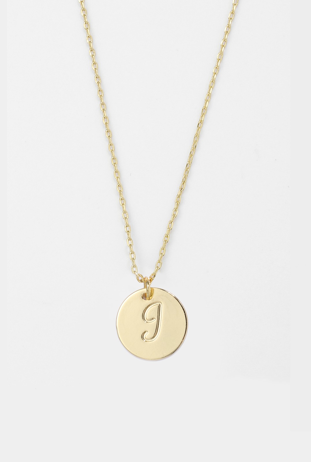 G Monogram Gold Plated Marsa Necklace Round Pendant Single Letter Adjustable