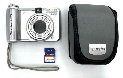 Canon PowerShot A610 5.0MP Digital Camera - Silver for sale