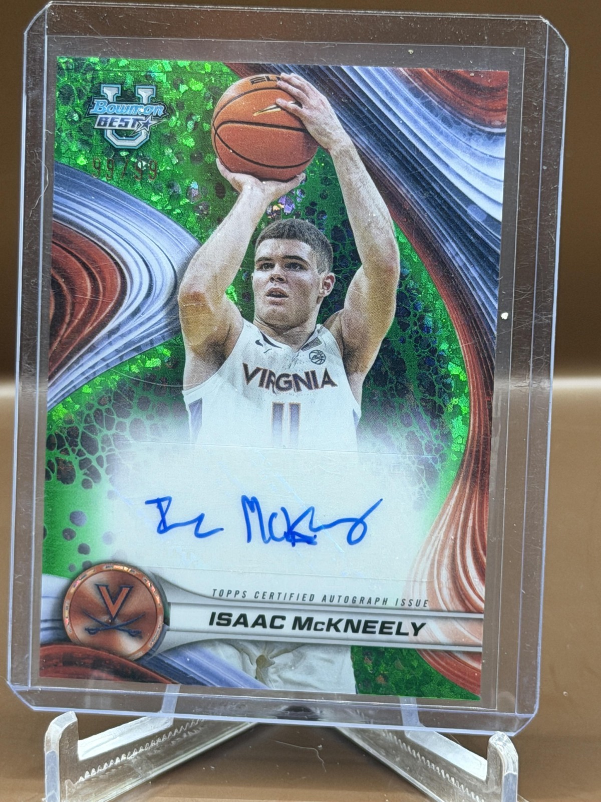 24-25 Bowman's Best U#B24-IM Isaac McKneely Auto Green Mini-Diamond /99