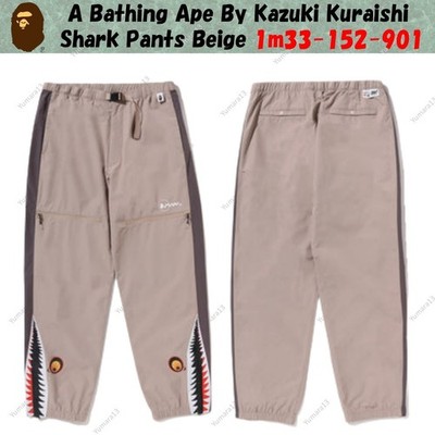 A Bathing Ape By Kazuki Kuraishi Shark Pants Beige 1m33-152-901