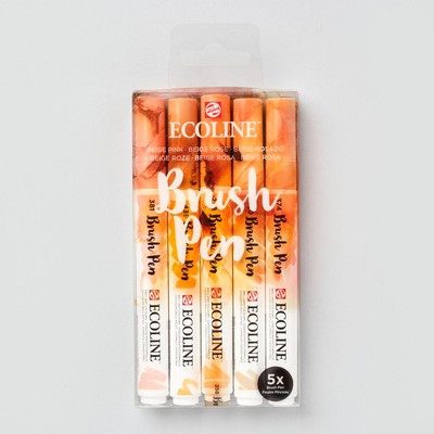 Ecoline Watercolour Brush Pen Beige Pink Set of 5