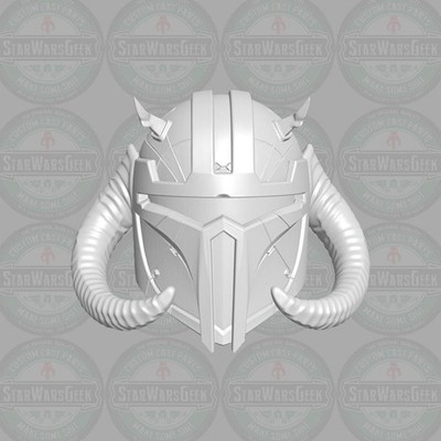 Mandalorian Big Game Hunter custom head for 1:6 1:10 1:12 1:18 action figures