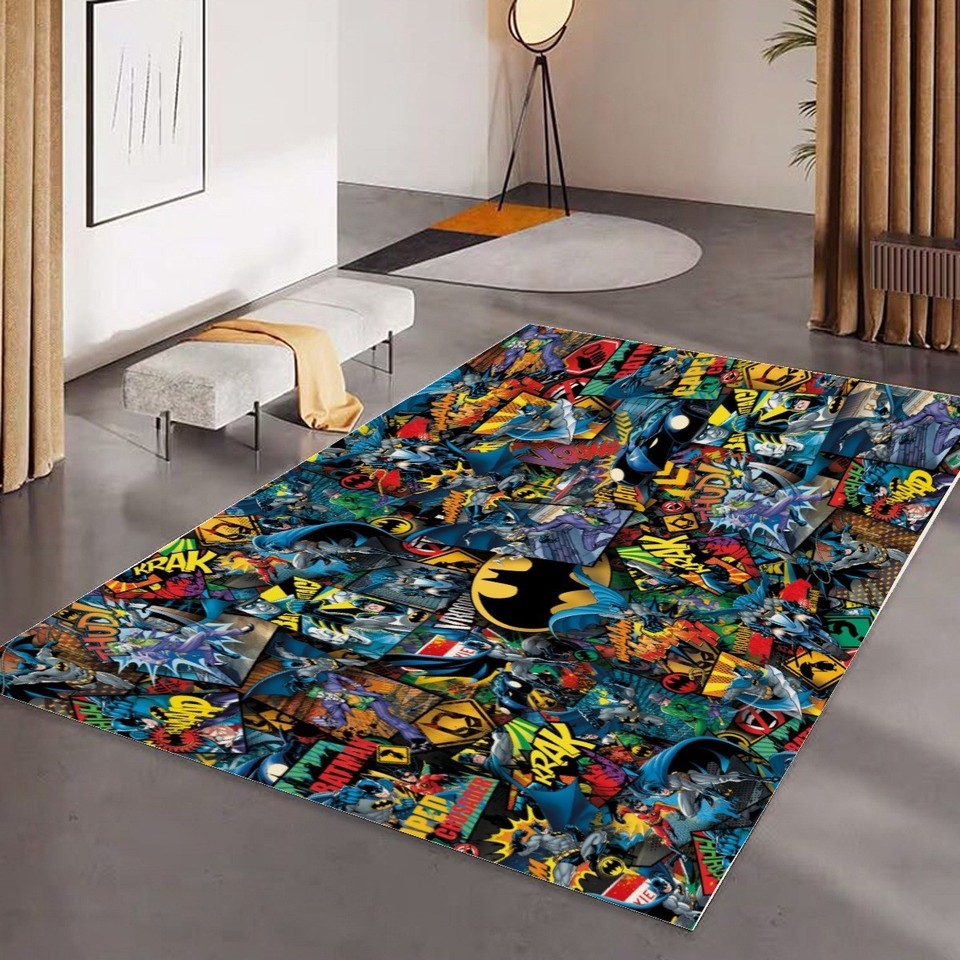 New! DC Comics Batman Print Foldable Rectangular Floor Mat Rugs Anti ...