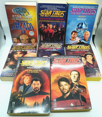 Star Trek The Next Generation 8 book lot Paperback all complete