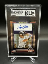 2023 Panini Stars & Stripes Max Clark Gold Auto 4/10 SGC 10/10 #18U-MC TIGERS
