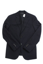 Giorgio Armani Men Black Collared Blazer Long Sleeve Size 44