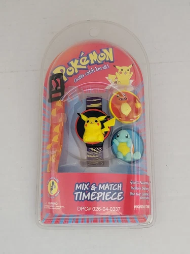 POKEMON MIX & MATCH TIMEPIECE WATCH PIKACHU QUARTZ SQUIRTLE CHARMANDER NEW!