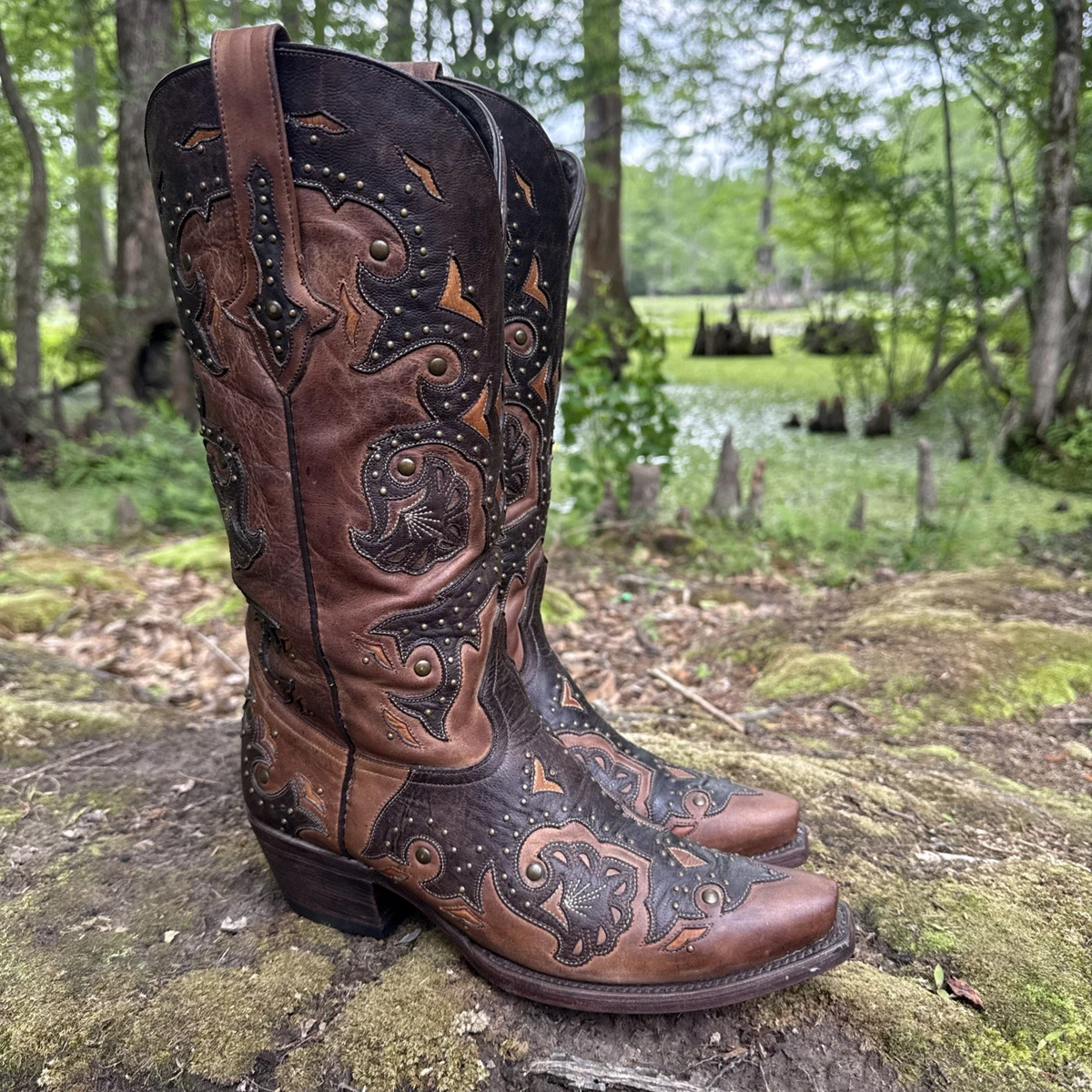 Studded Pointed Toe Western Boots for Women for sale | eBay