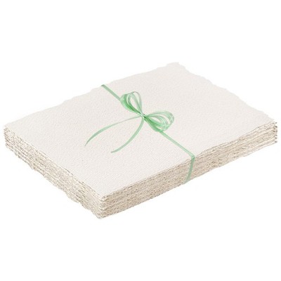 50 Sheets Deckled Edge Paper 4 x 6inch, 160 GSM Handmade Paper Rough/Textured...