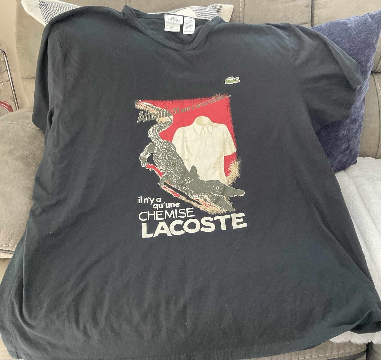 Lacoste Tee Shirt XL Black thumbnail 3