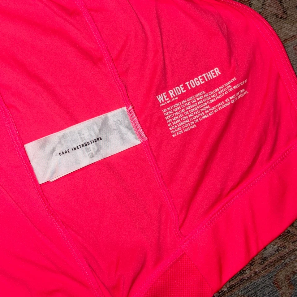 Rapha Джерси с Коротким Рукавом Мужская Размер Маленький Розовый На Молнии Легкий Велоспорт - Изображение 3 из 4
