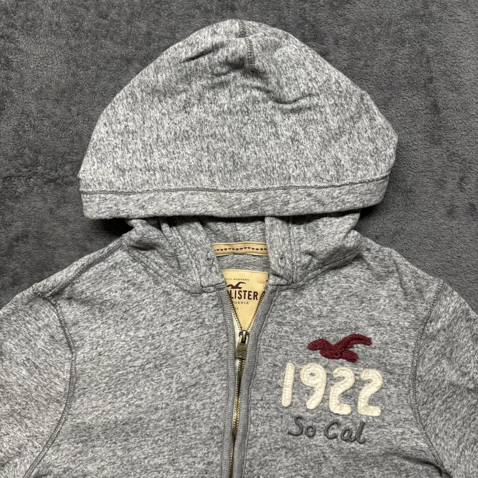 Hollister Sudadera con Capucha Mujer Grande Cremallera Completa Sudadera Manga Larga Preppy Y2K Foto 3 de 4