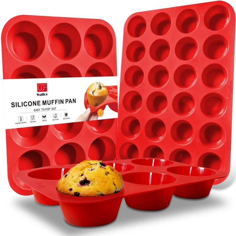 Walfos Silicone Muffin Pan 24 Cups