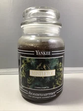 Yankee Candle Mistletoe  Original Black Band Large 22 oz New