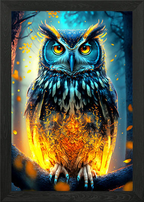 Eule gerahmtes Wandbild Poster Leinwanddruck Bild