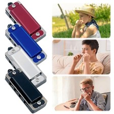4 Holes 8 Tones Mini Harmonica Necklace Portable Musical Instrument for Children