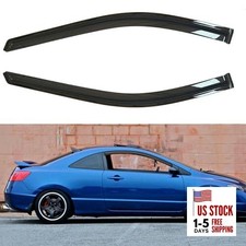 Original 2pcs Window Shade, Outside Mount Tape-On Rain For Civic Coupe 06-11