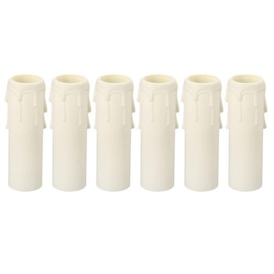6Pack Steckdose Deckung Kandelaber Basis für Europäischer Leuchter 30x100mm Weiß