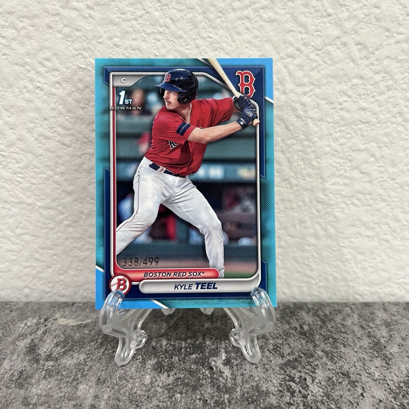 Kyle Teel 2024 Bowman Baseball #BP-48 1st Bowman Paper Sky Blue /499 RC RED SOX