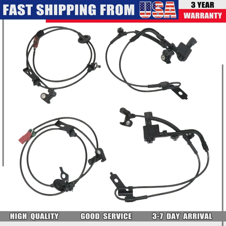 4x Kit de sensor de velocidad de rueda ABS delantero y trasero para Ford Fusion Mercury Milan Lincoln Foto 2 de 4