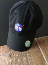 NASA Space Logo Baseball Cap Hat Black Excellent Unused New W Tag