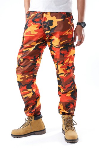 BACKBONE Mens Army Style BDU Pants Multi-Pocket Camouflage Casual Cargo Pants - Picture 55 of 128
